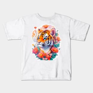 Minimal Cute Baby Tiger Kids T-Shirt